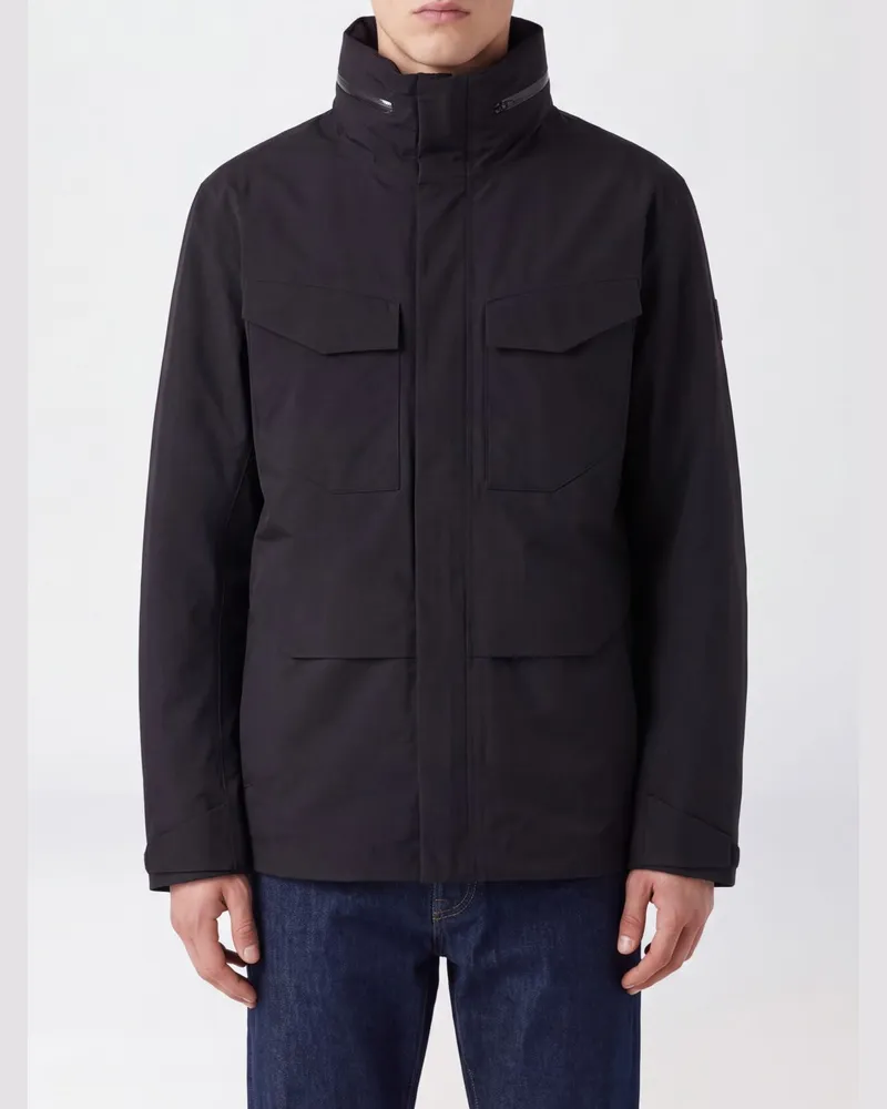 Arc'teryx Field Jacke von aus Gore-Tex® mit Stehkragen und aufgesetzten Taschen Schwarz