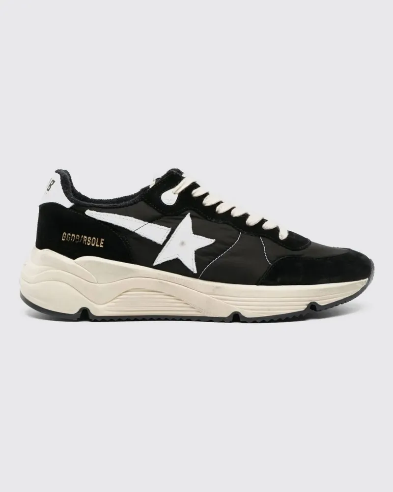 Golden Goose Running Sole Low-Top-Sneaker aus Nylon und Wildleder mit Used-Effekt Schwarz