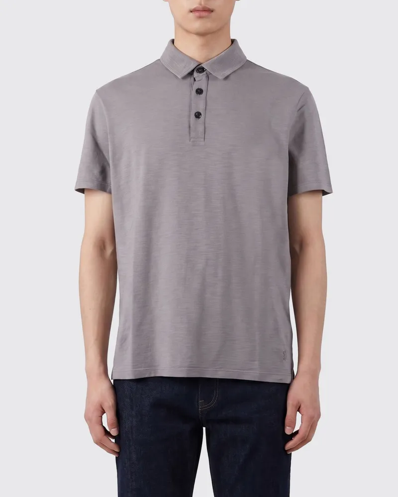 Dondup Basic Baumwoll-Polohemd Grau