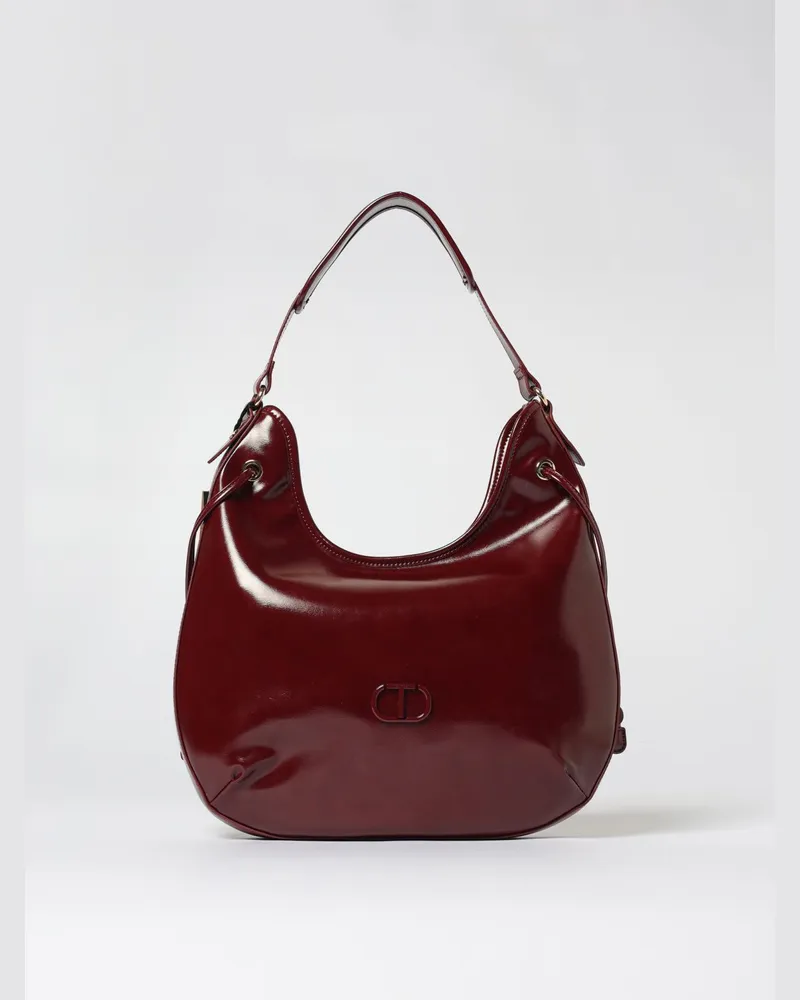Twin-Set Schultertasche damen Burgunderrot