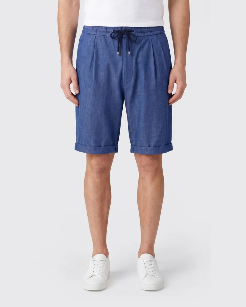 Brunello Cucinelli Shorts aus Leinenmischung Denim