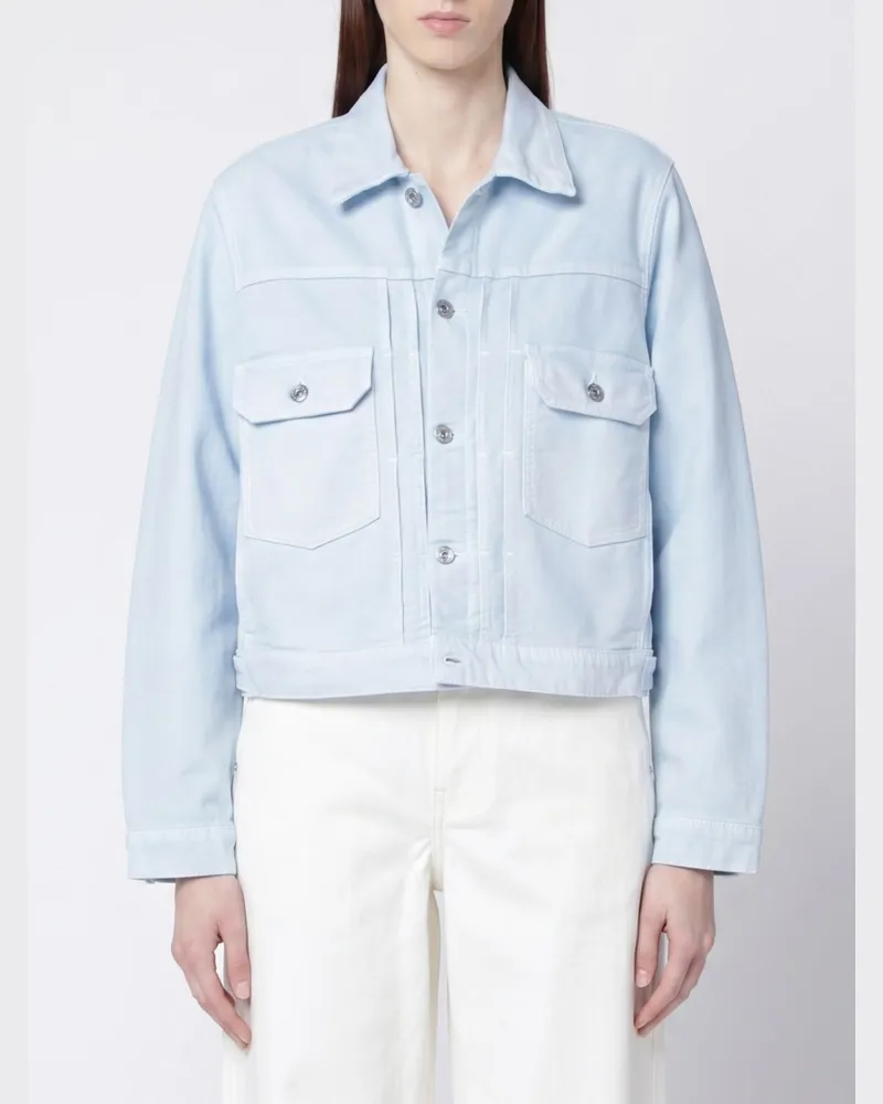 Victoria Beckham Kurze Jeanshemdjacke Denim