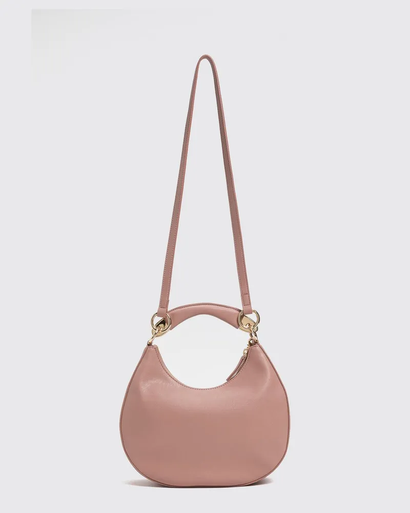 Twin-Set Handtasche aus Kunstleder mit oberem Griff und abnehmbarem Schultergurt Pink