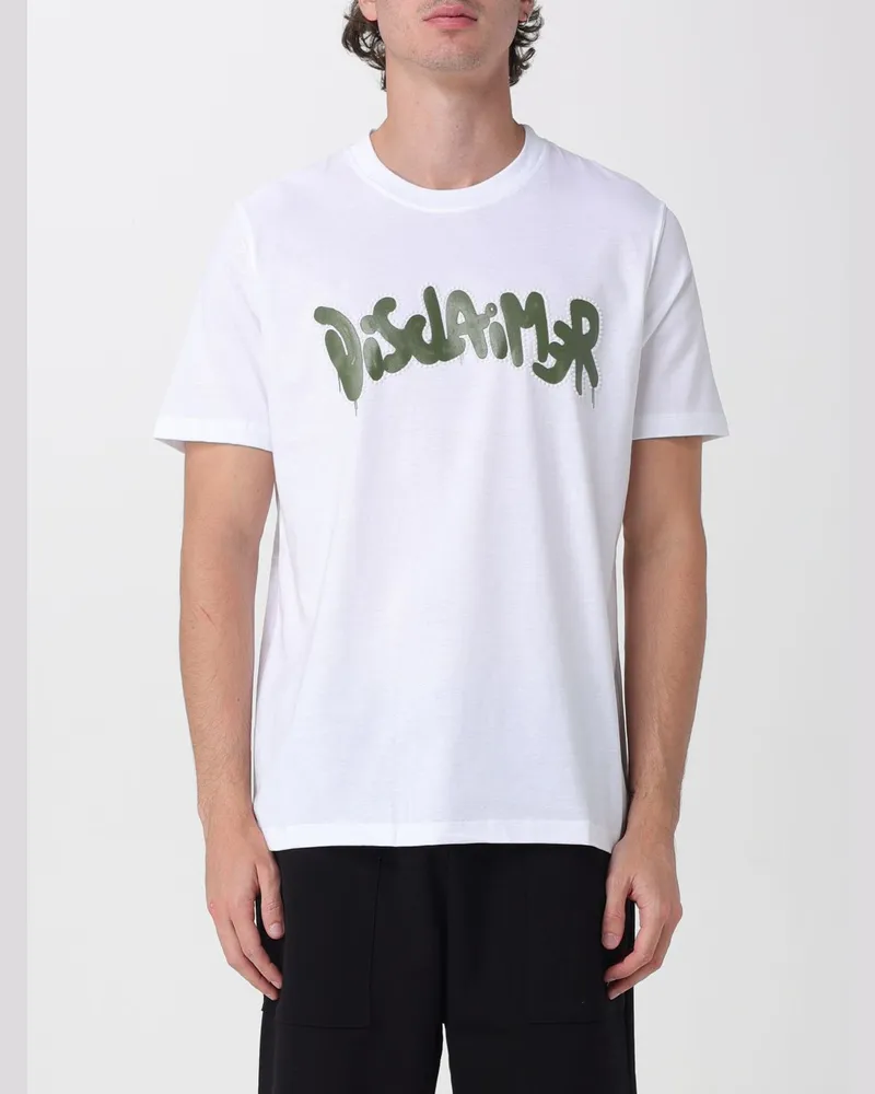 DISCLAIMER Baumwoll-T-Shirt mit Logo Weiß