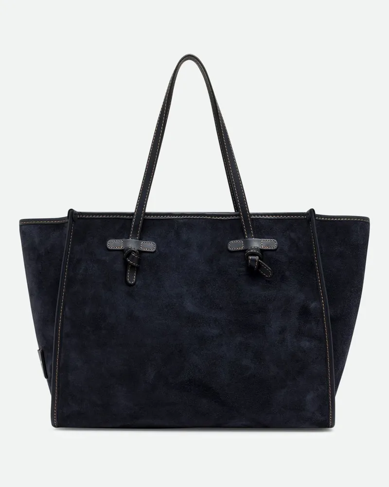 Gianni Chiarini Marcella Schultertasche aus Velourskalbsleder Blau