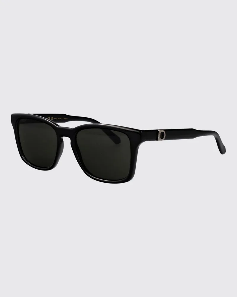 Ferragamo Rechteckige Aviator-Sonnenbrille aus Acetat mit Gancini-Logo Schwarz
