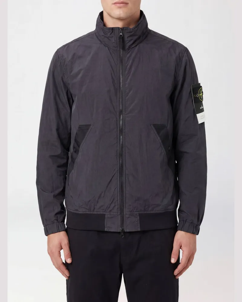 Stone Island Crinkle-Jacke aus recyceltem Nylon Blau