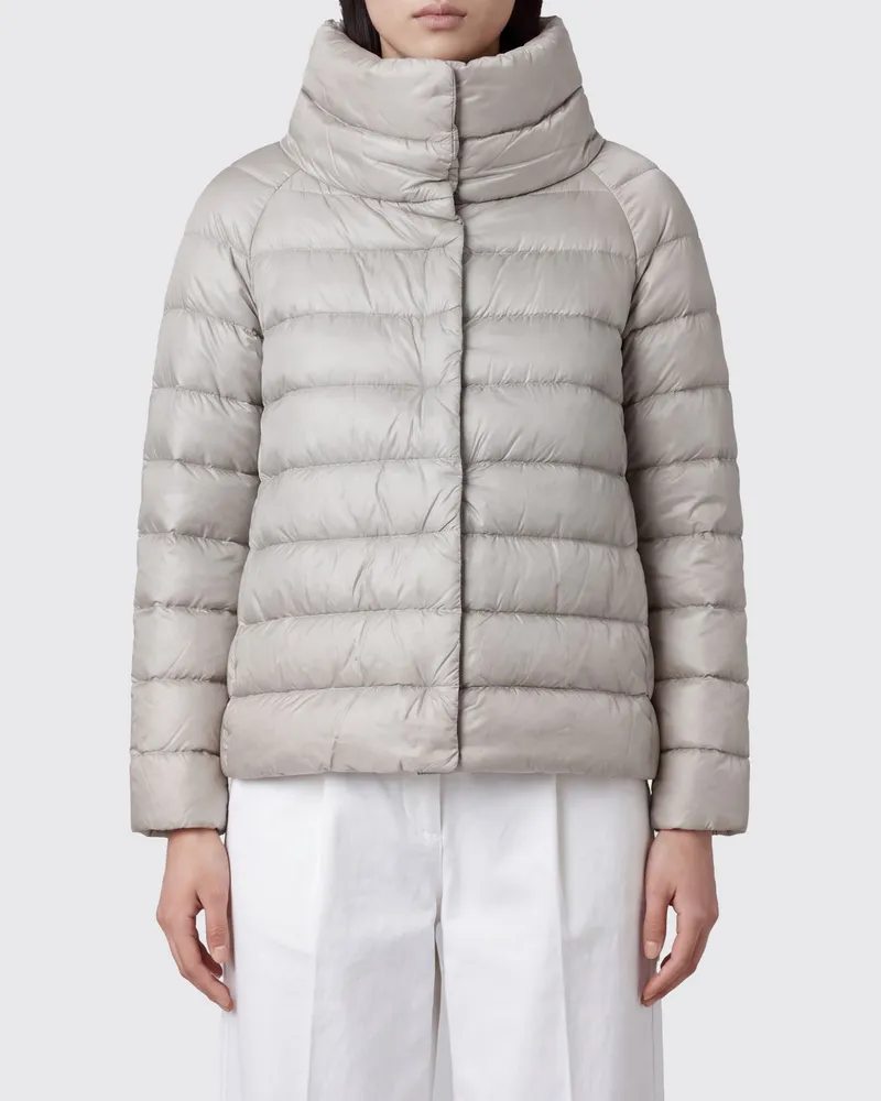 Herno Kurze Sofia Daunenjacke aus ultraleichtem Nylon mit Stehkragen Ice