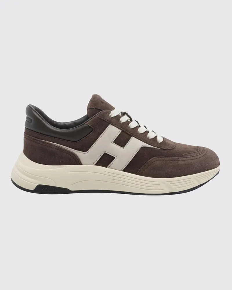 Hogan Hyperlight Sneakers aus Veloursleder mit Chunky-Sohle Braun