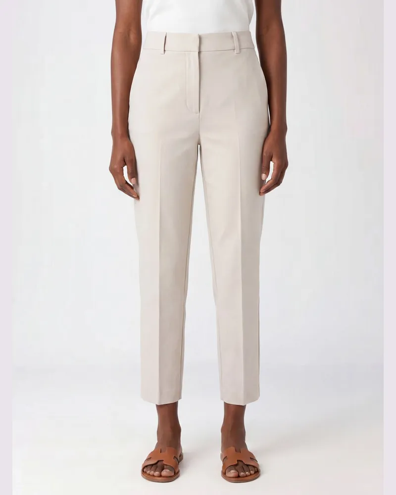 CIRCOLO 1901 Cropped-Hose in Slim-Fit aus Stretch-Baumwolle mit mittlerer Leibhöhe Haselnuss