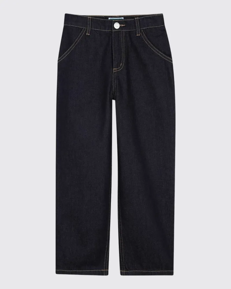 Kenzo Straight-Leg Jeans aus Bio-Baumwolldenim mit Logo-Patch hinten Blau