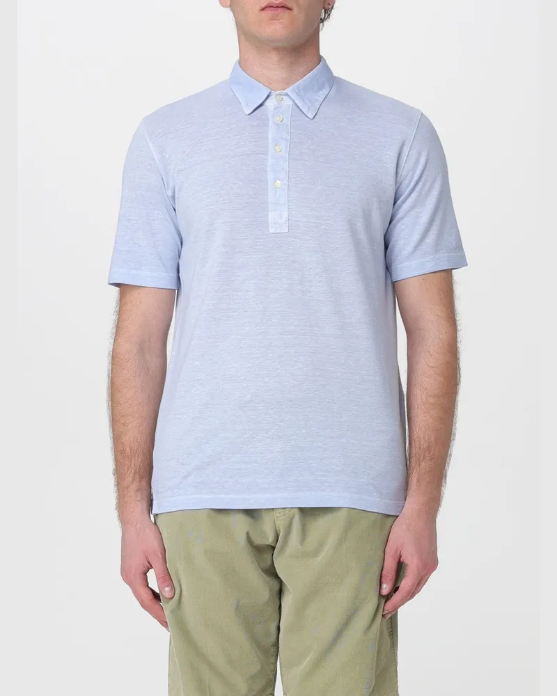 120% Lino T-shirt herren Blau