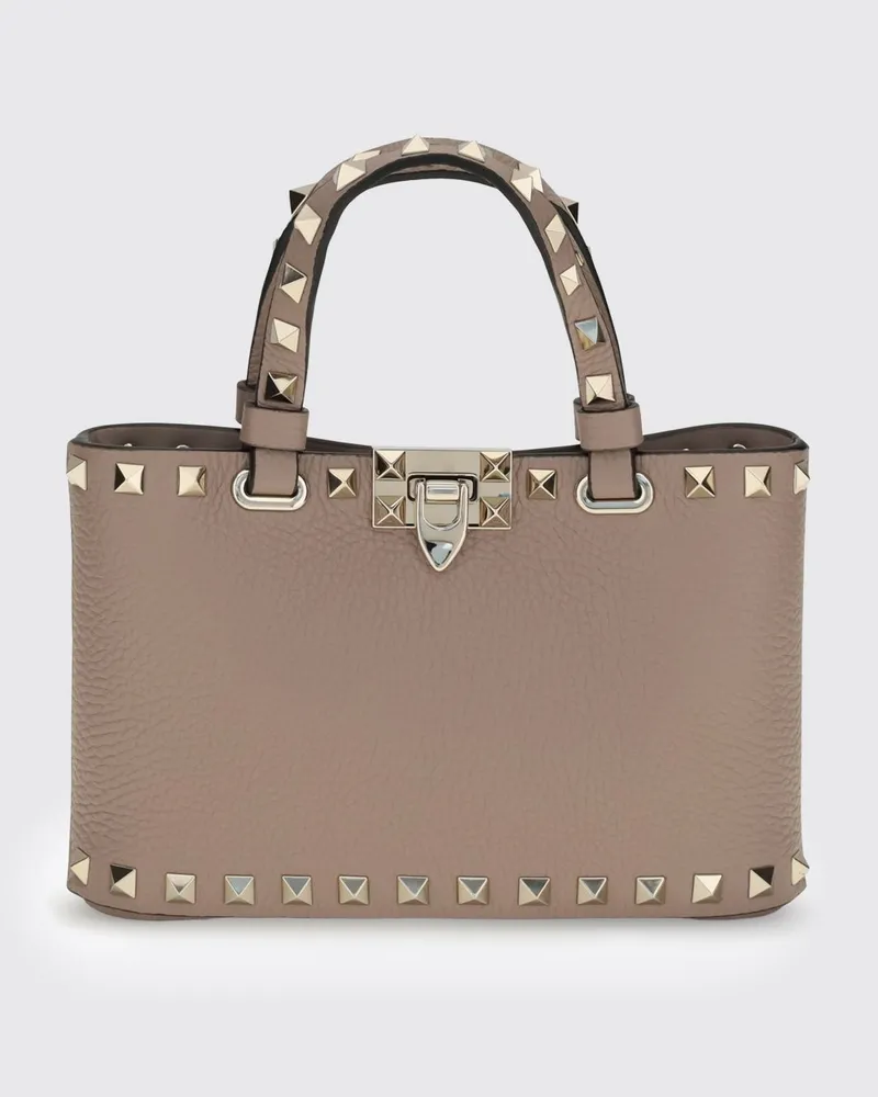 Valentino Garavani Rockstud Mini-Handtasche aus genarbtem Kalbsleder Pink