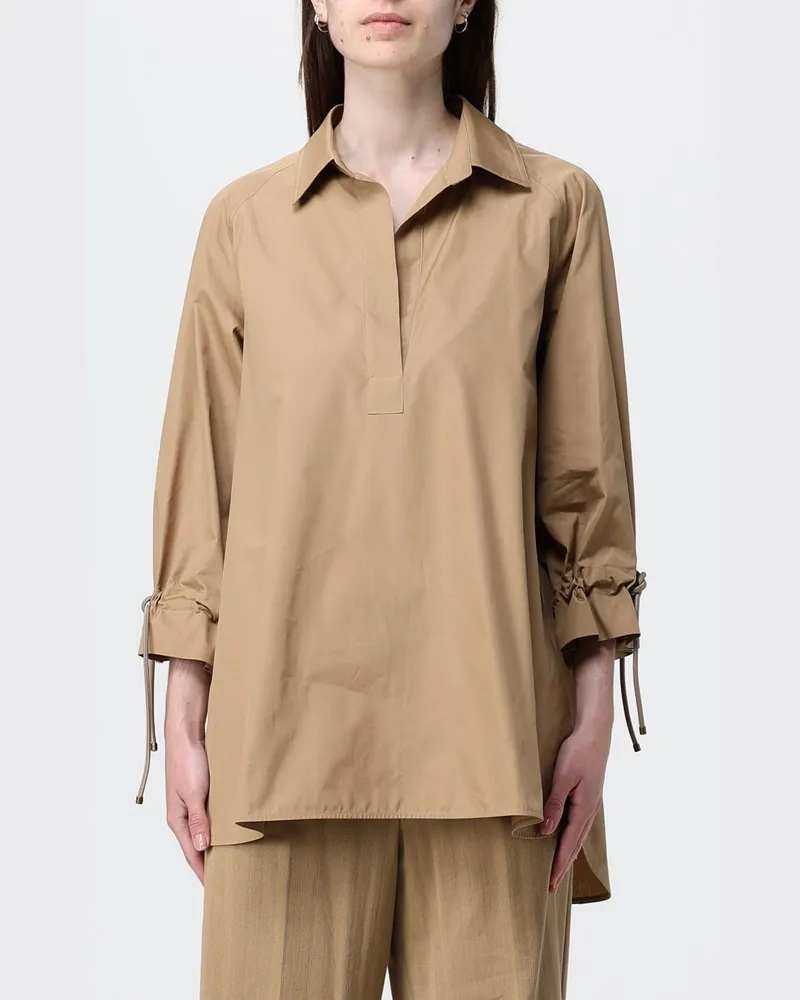 Max Mara Klassische Popeline-Hemd Beige
