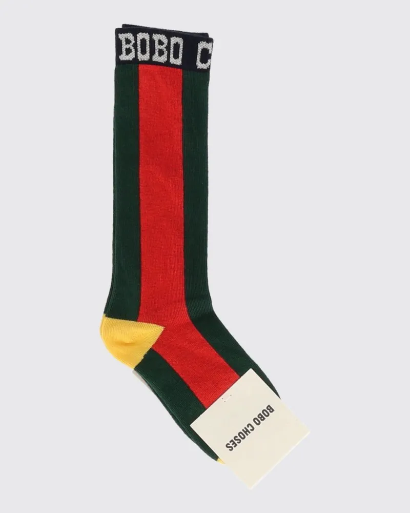 BOBO CHOSES Hohe Socken von für Jungen aus Bio-Baumwolle mit Logo Grün
