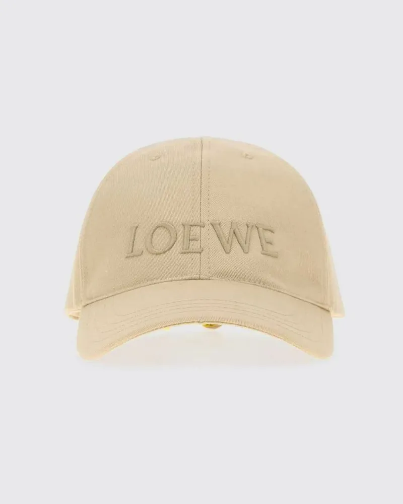 Loewe Zweifarbige Baseballkappe aus Baumwolltwill von mit gesticktem Logo Beige