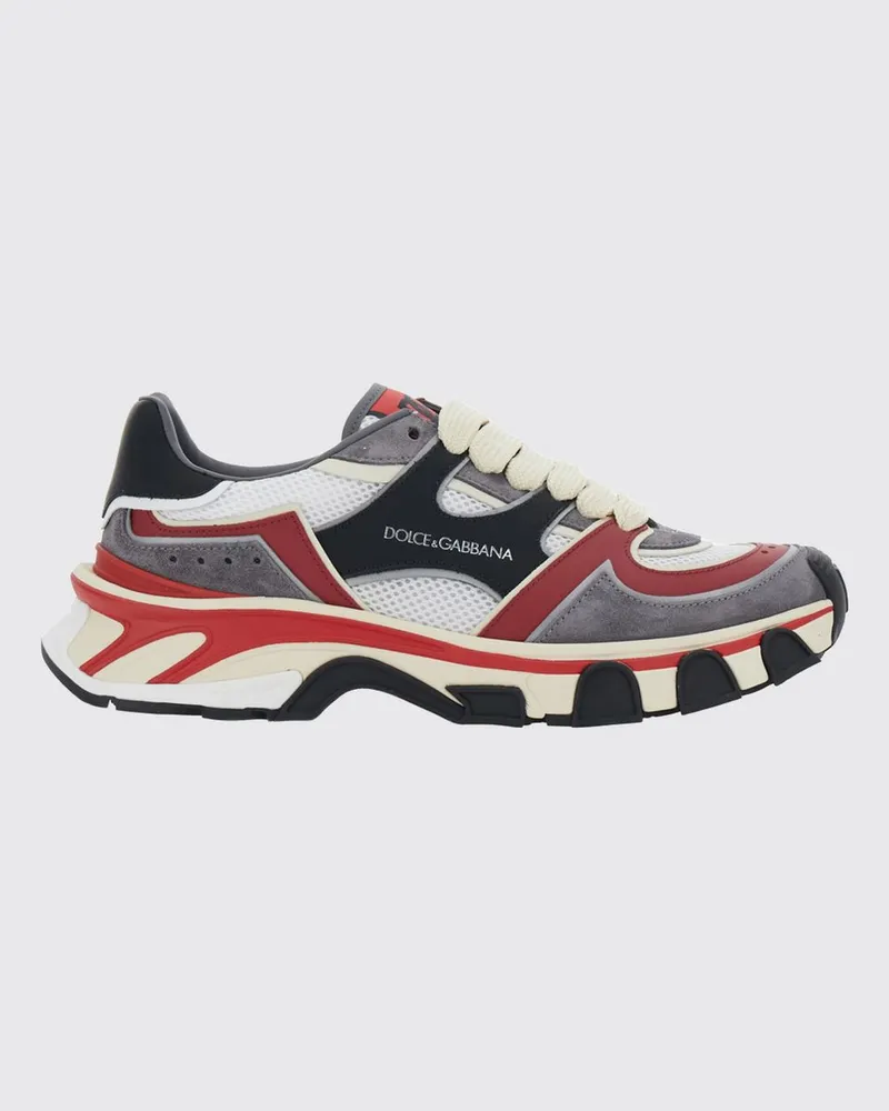Dolce & Gabbana DOLCE  GABBANA Dolce & Gabbana DG Country Road Sneaker aus Kalbsleder und Mesh mit Logo Grau