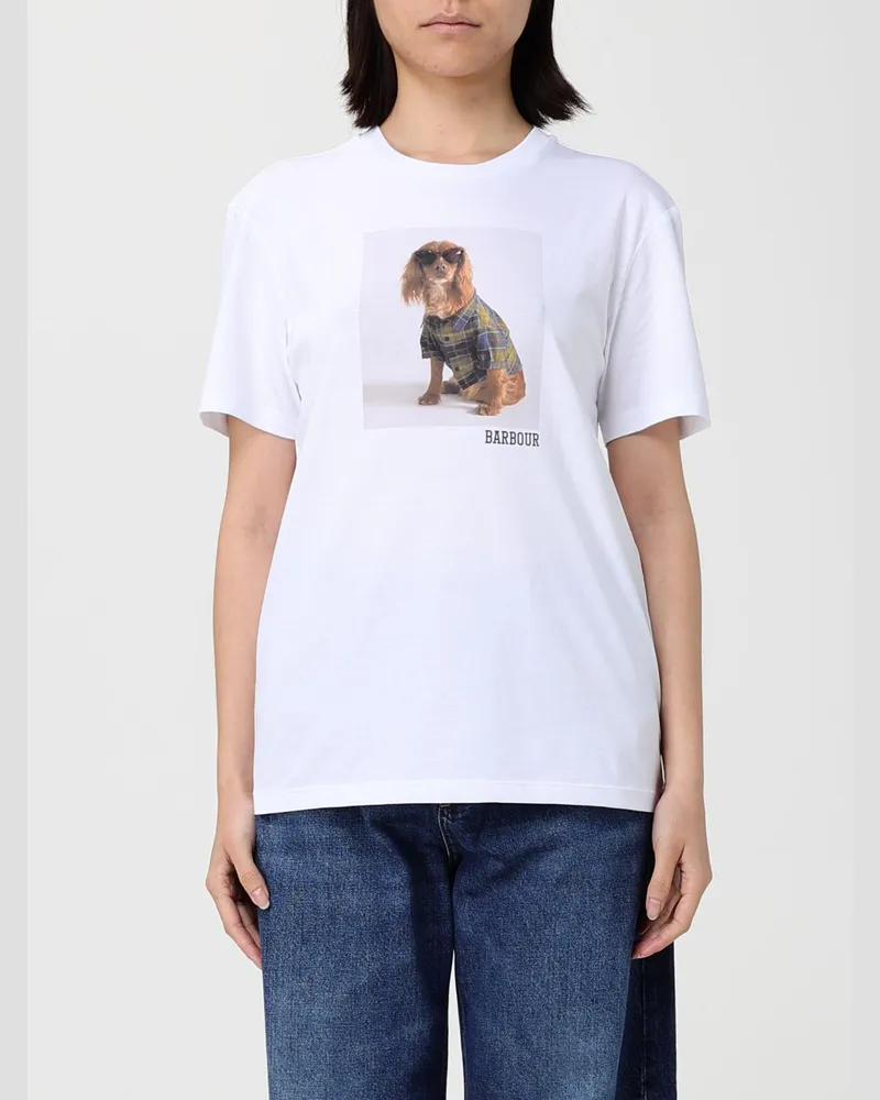 Barbour T-shirt damen Weiß