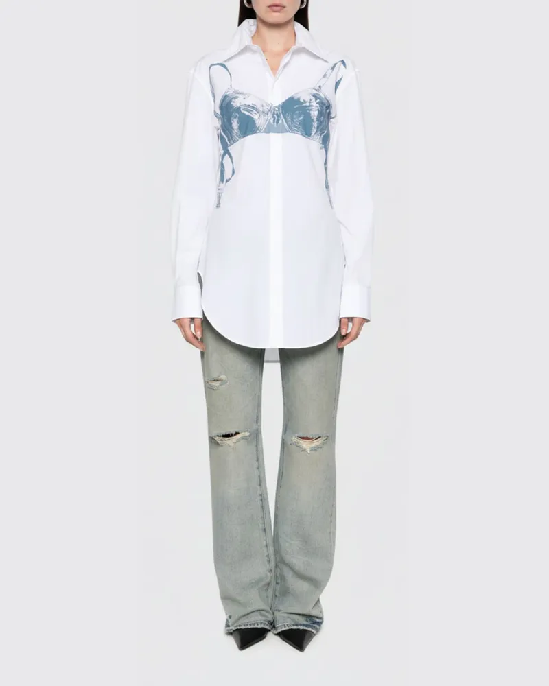 Jean Paul Gaultier Hemdbluse damen Weiß