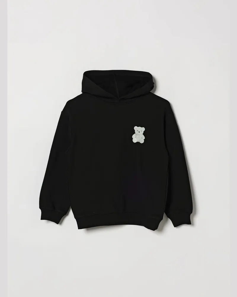 Liu Jo Kapuzen-Sweatshirt für Jungen aus Baumwolle mit grafischem Logo-Print Schwarz