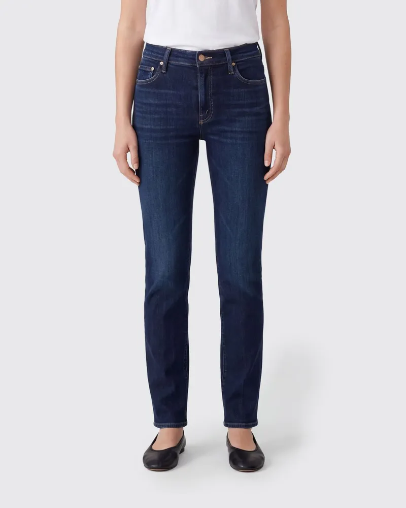 Mother Skinny-Jeans Rascal Skimp aus Stretch-Denim mit mittlerer Leibhöhe Blau