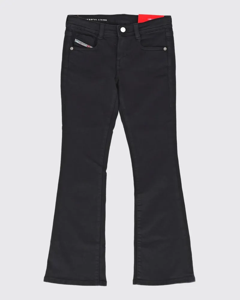 Diesel D-Arry Jungen-Jeans aus Stretch-Baumwolldenim mit ausgestelltem Schnitt Schwarz