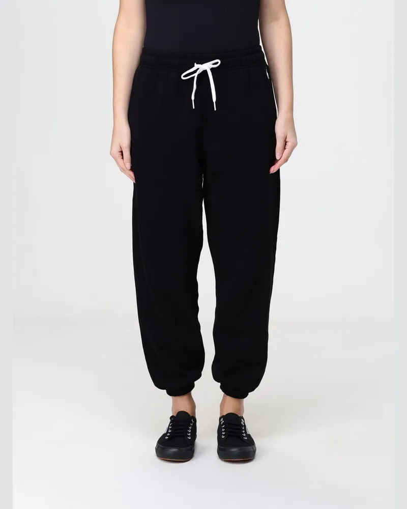 Ralph Lauren Jogginghose aus Baumwolle mit geradem Bein und Logo Schwarz