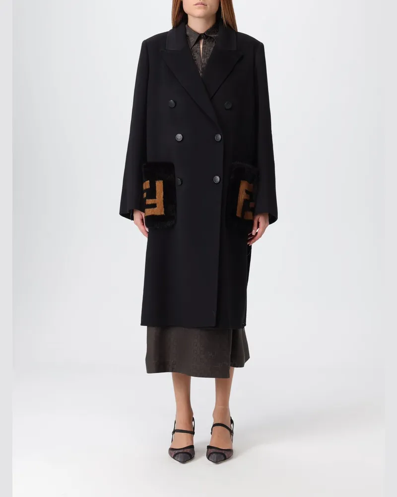 Fendi Mantel damen Schwarz