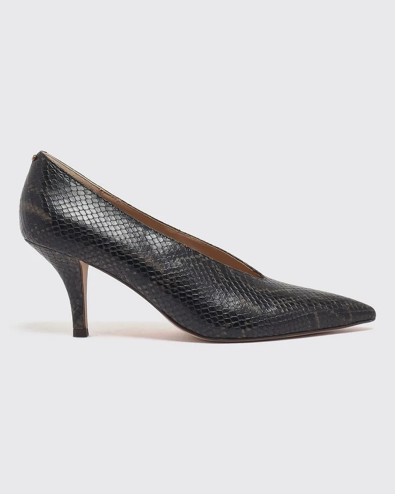 Twin-Set Python-Print Lederpumps mit mittlerem Stiletto-Absatz Bunt