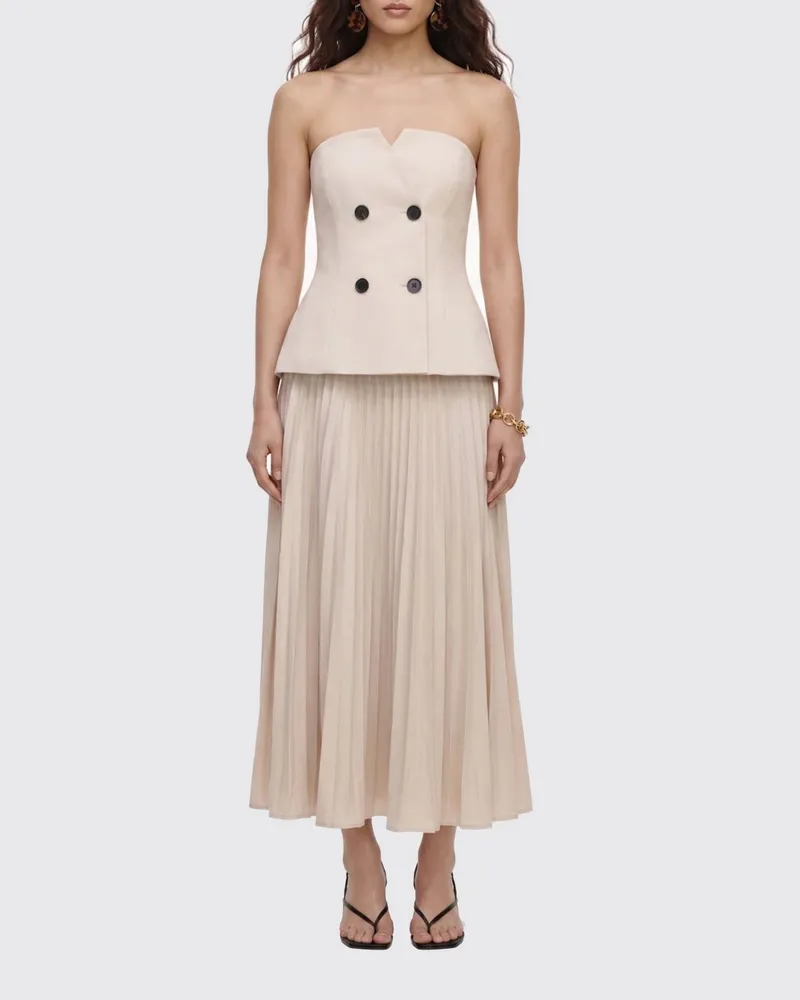 Self-Portrait Kleid damen Beige