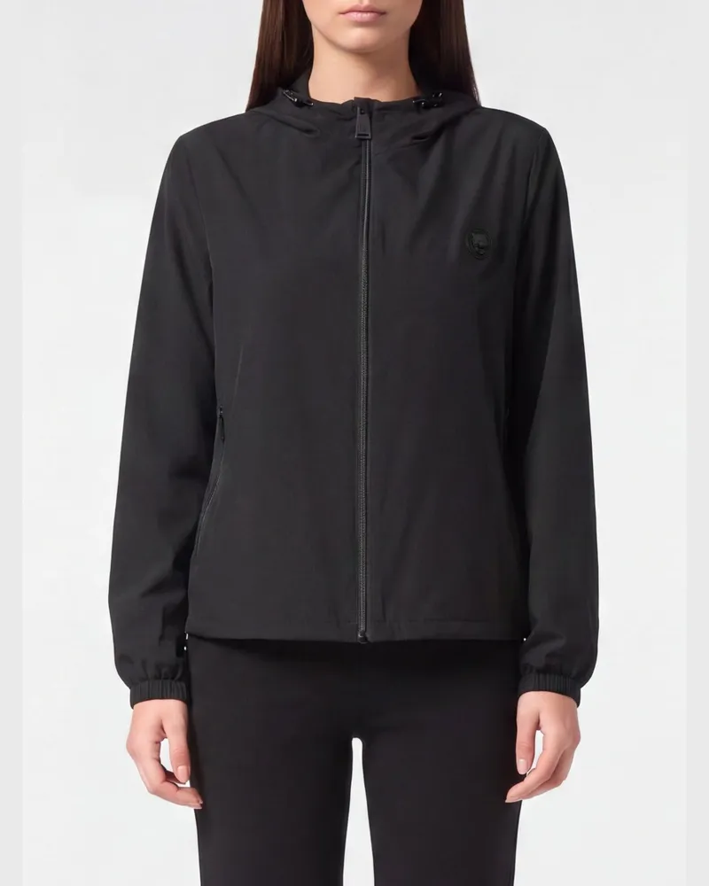 Philipp Plein Windjacke mit Kapuze Schwarz