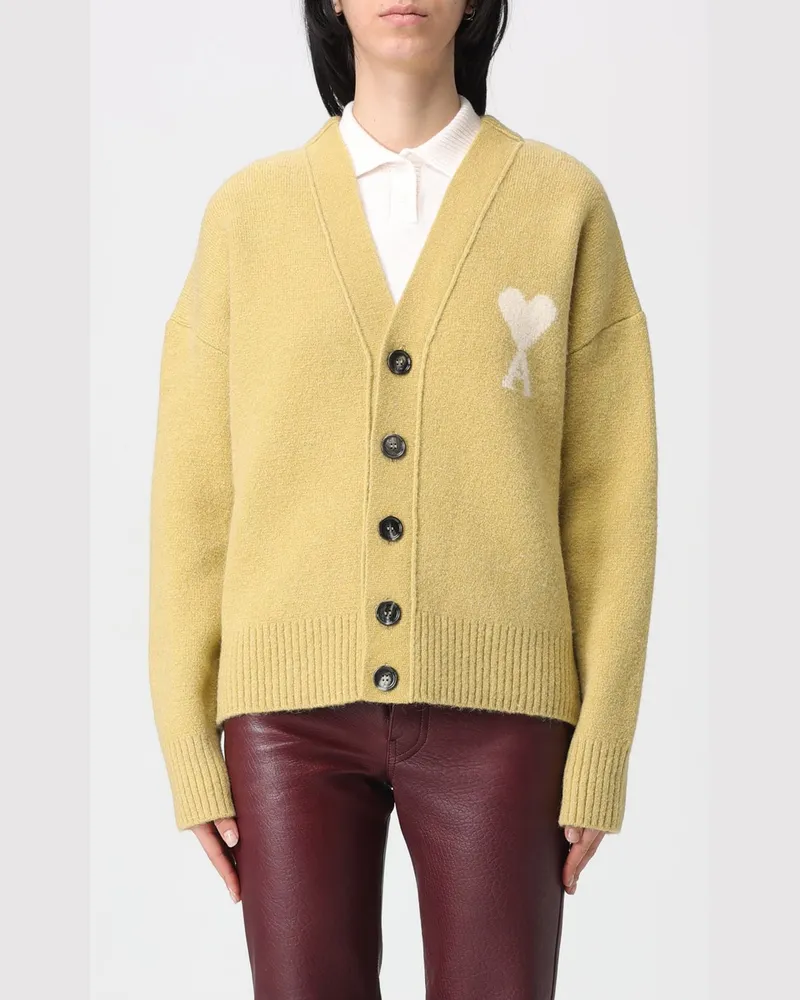 AMI Paris Strickjacke damen Pistaziengrün