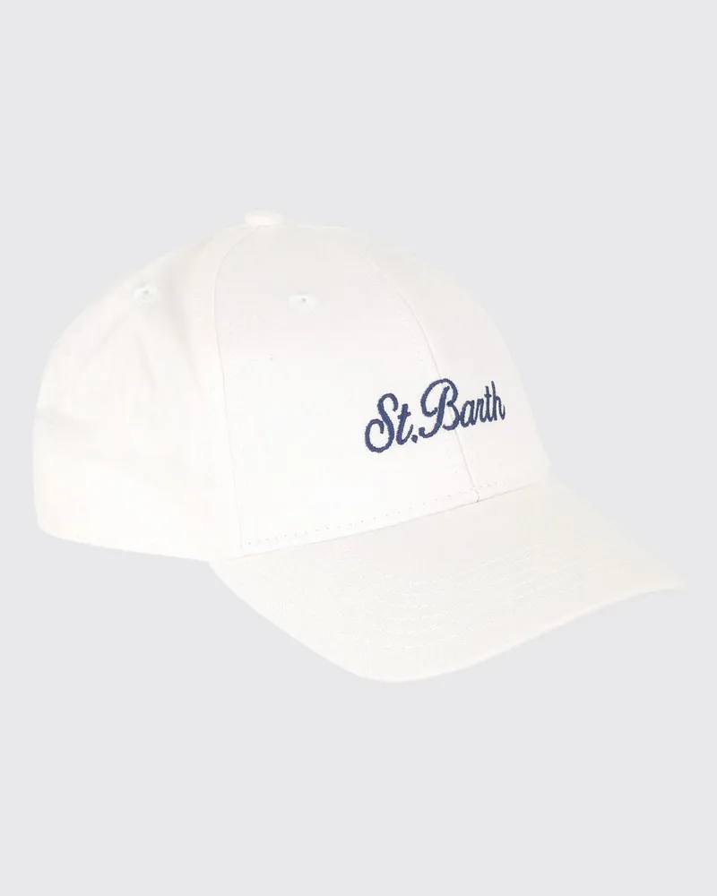 MC2 Saint Barth Baumwoll-Baseballkappe mit gesticktem Logo und Slogan Cream