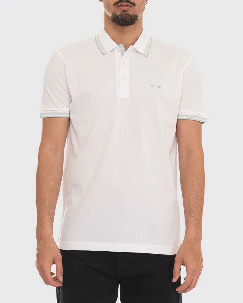 HUGO BOSS Basic Baumwoll-Polohemd Weiss