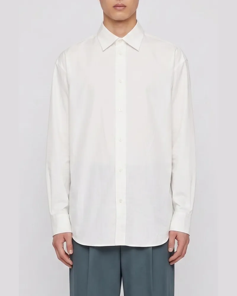 Jil Sander Klassisches Baumwollhemd Weiß