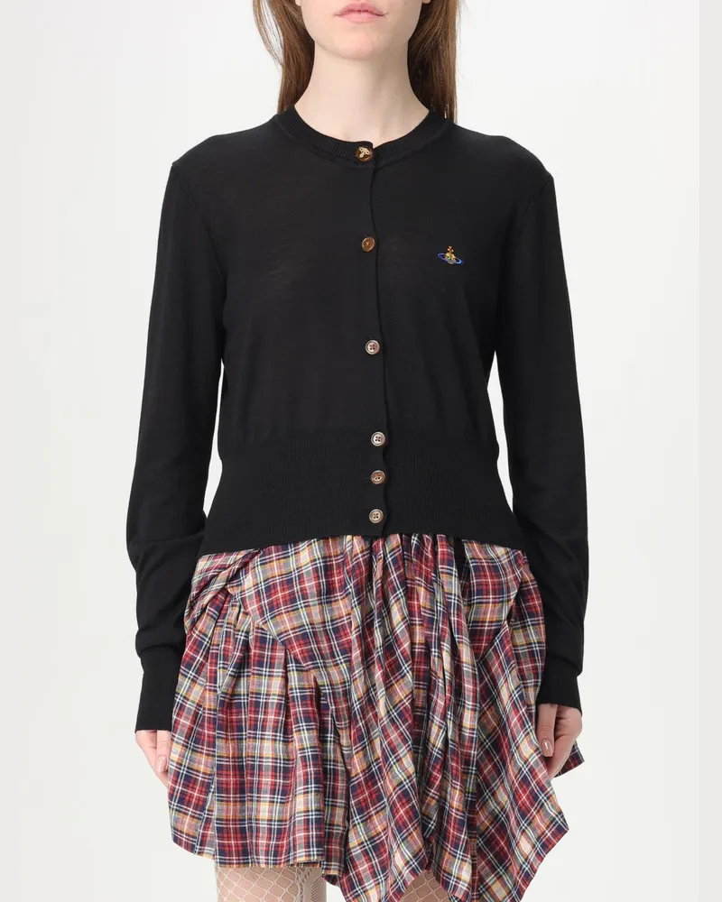 Vivienne Westwood Cardigan aus Wolle und Seide Schwarz