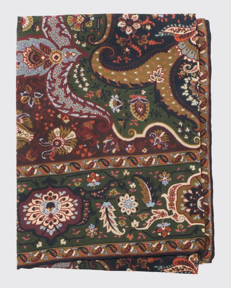 Etro Rechteckiger Schal aus Seide und Viskose mit ikonischem Paisley-Print Bunt