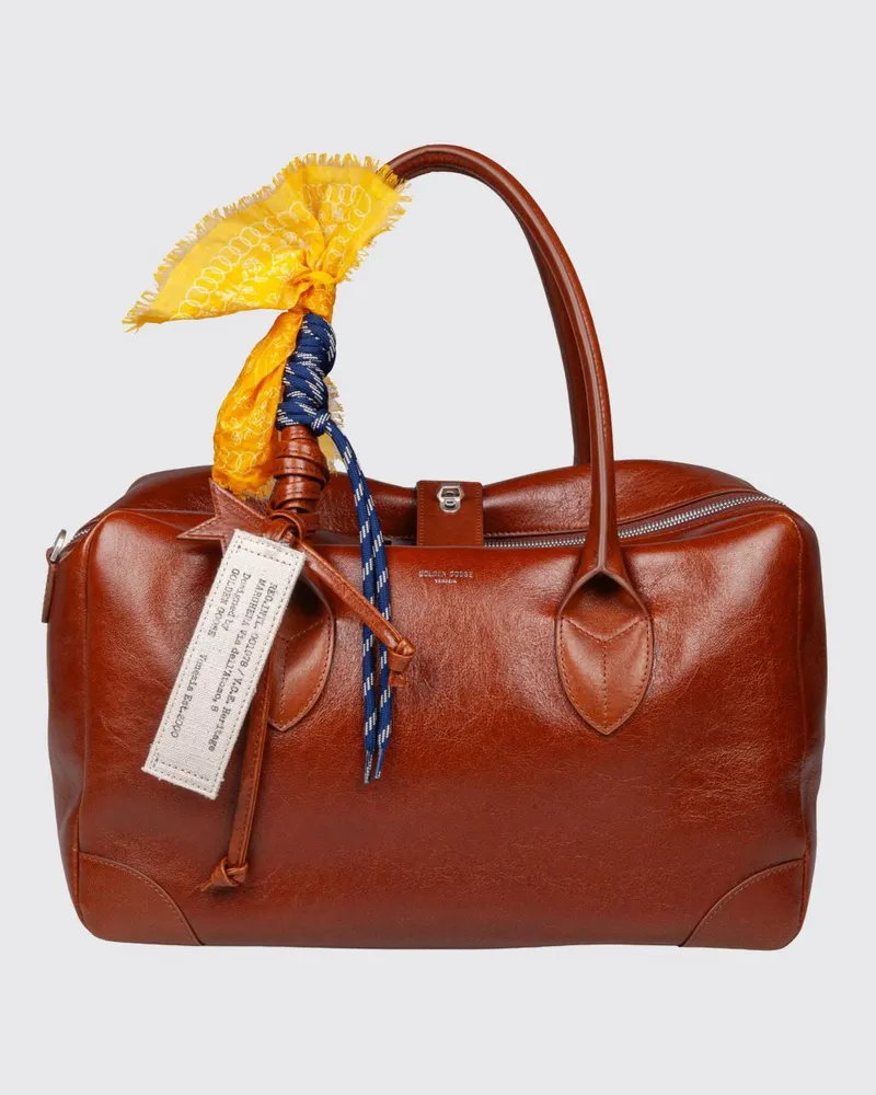 Golden Goose Vita Handtasche aus Leder mit doppeltem Henkel und abnehmbarem Schultergurt Braun