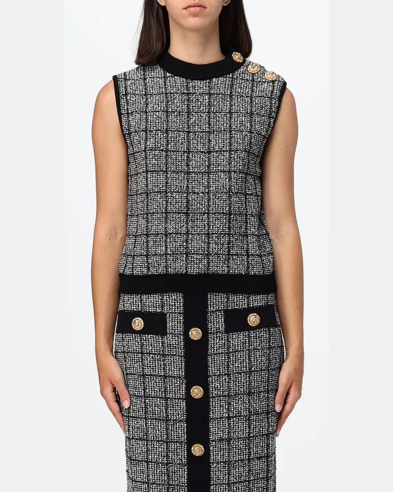 Balmain Stricktop Schwarz