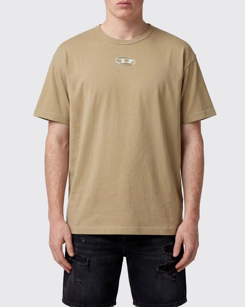 Diesel T-Norm-Iod Baumwoll T-Shirt Beige