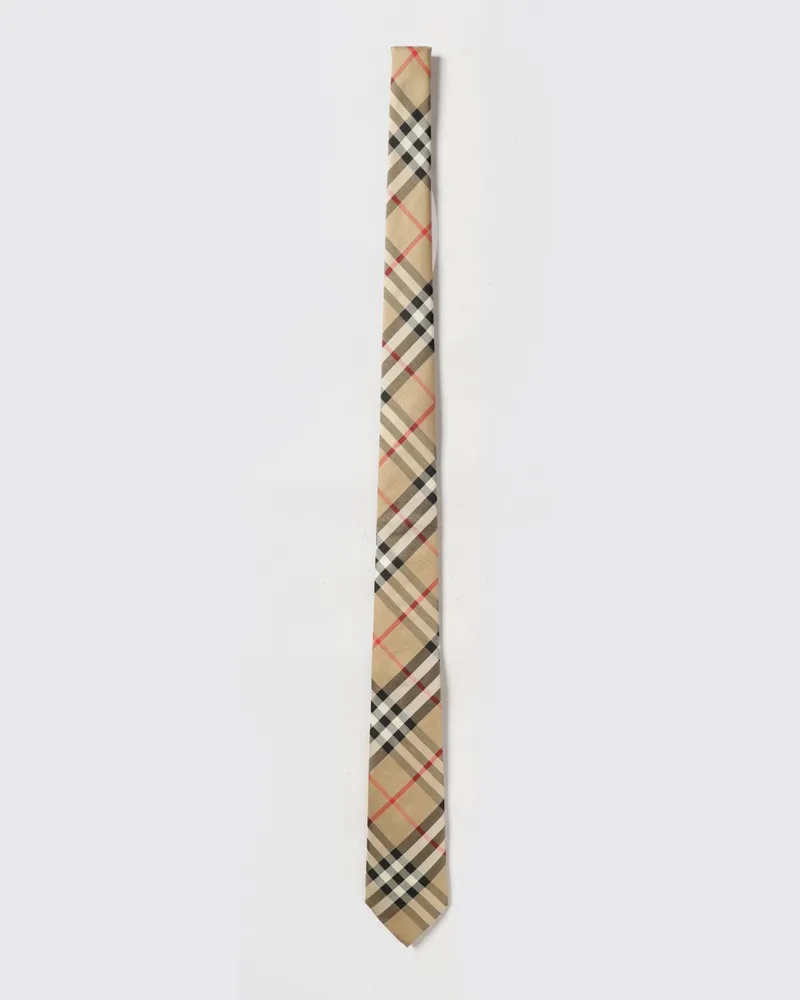 Burberry Seidenkrawatte im Vintage Check-Muster mit 7 cm Breite Beige