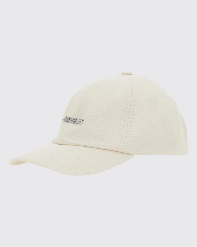 Jacquemus Gadjo Baseballkappe aus Baumwolltwill mit Metall-Logo Weiß