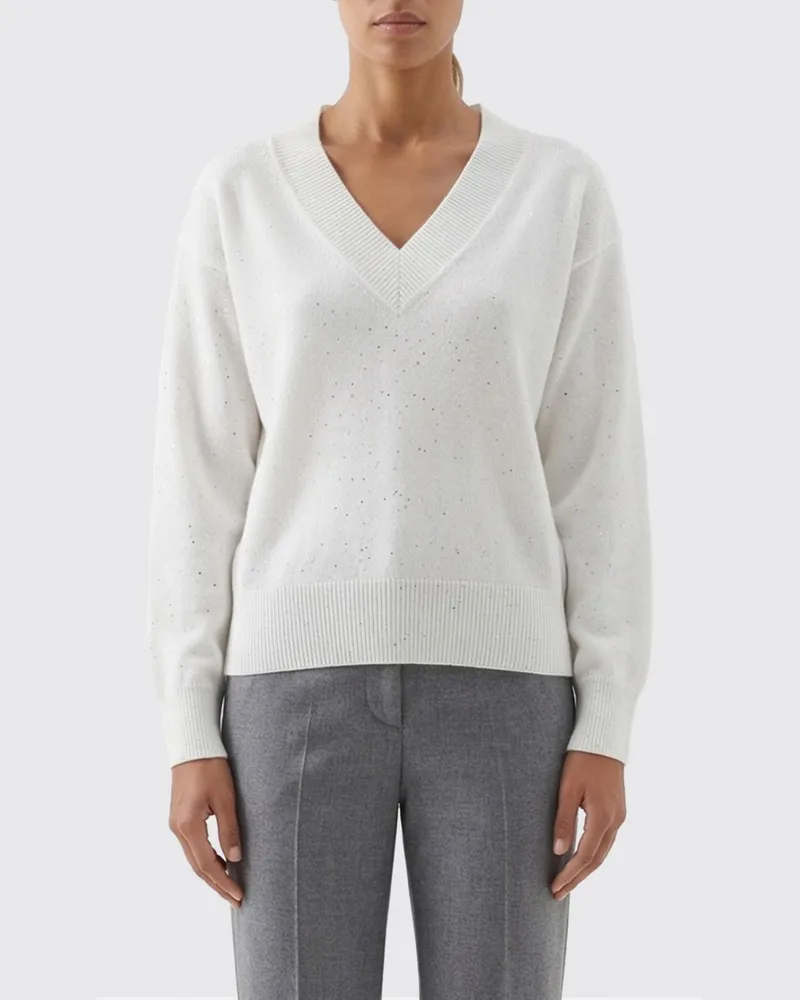 Brunello Cucinelli Pullover damen Weiß