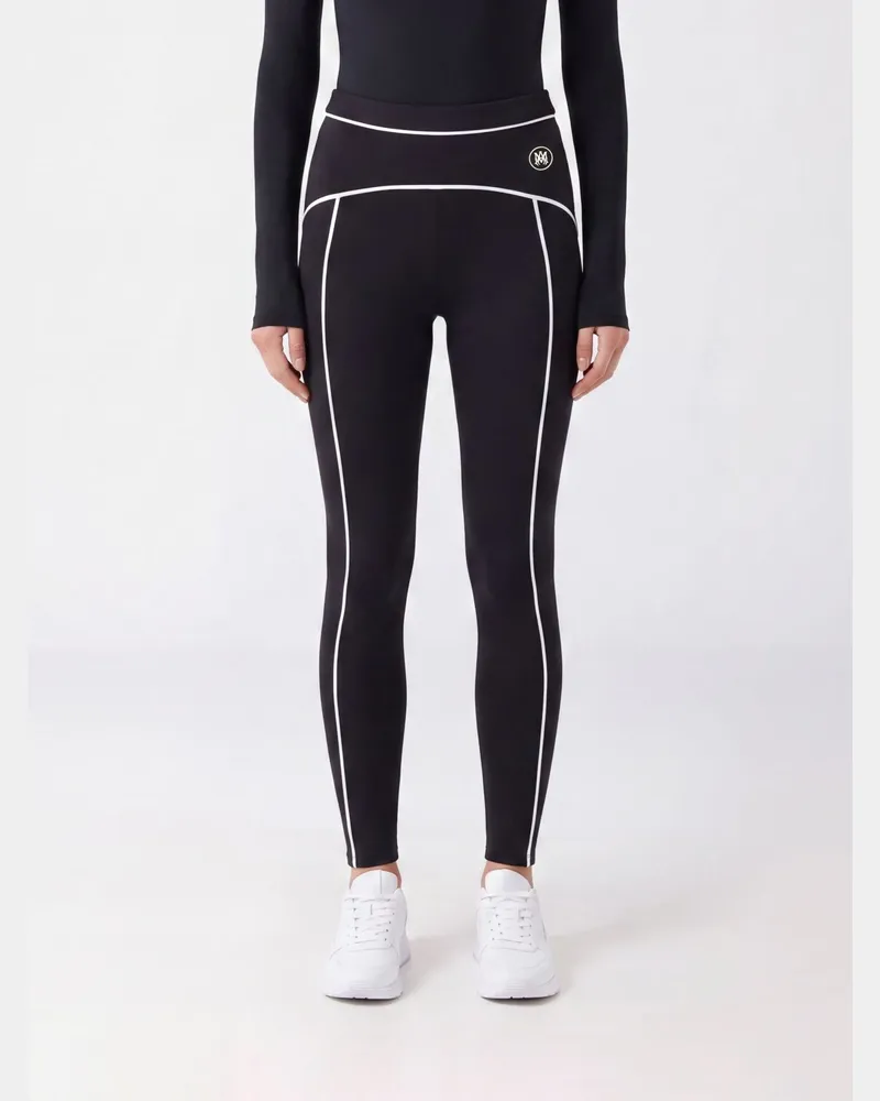 Amiri Skinny-Fit-Leggings aus Stretch-Tech-Gewebe mit Seitenstreifen Schwarz