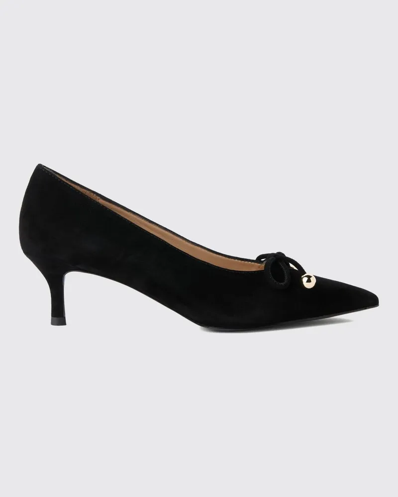 Furla Wildleder-Pumps mit mittlerem Stiletto-Absatz und mandelförmiger Spitze Schwarz