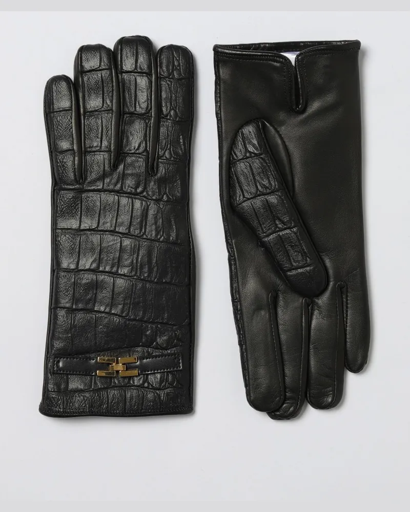Elisabetta Franchi Handschuhe damen Schwarz