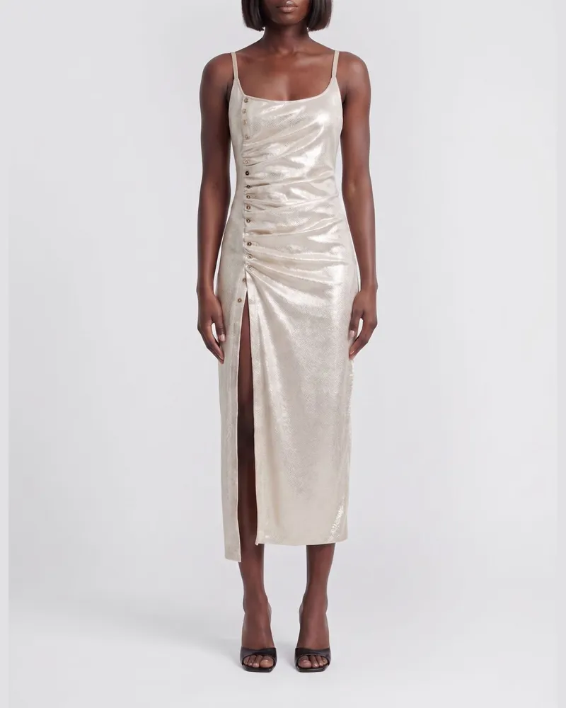 Paco Rabanne Midi-Kleid aus Viskosemischung Silber