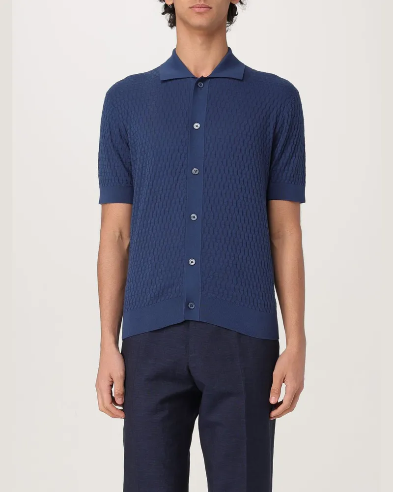 Paolo Pecora Milano Hemd herren Blau