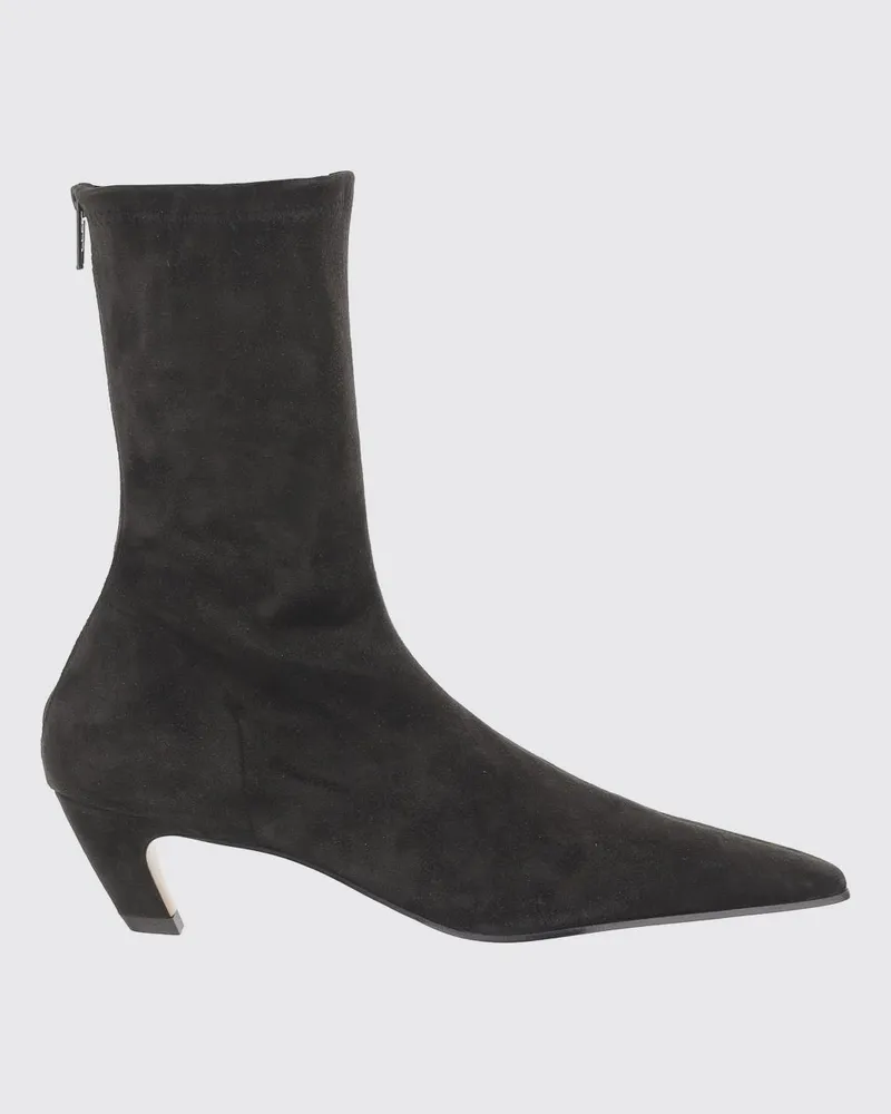 KHAITE Arizona Wildleder-Stiefeletten mit niedrigem Stiletto-Absatz Schwarz