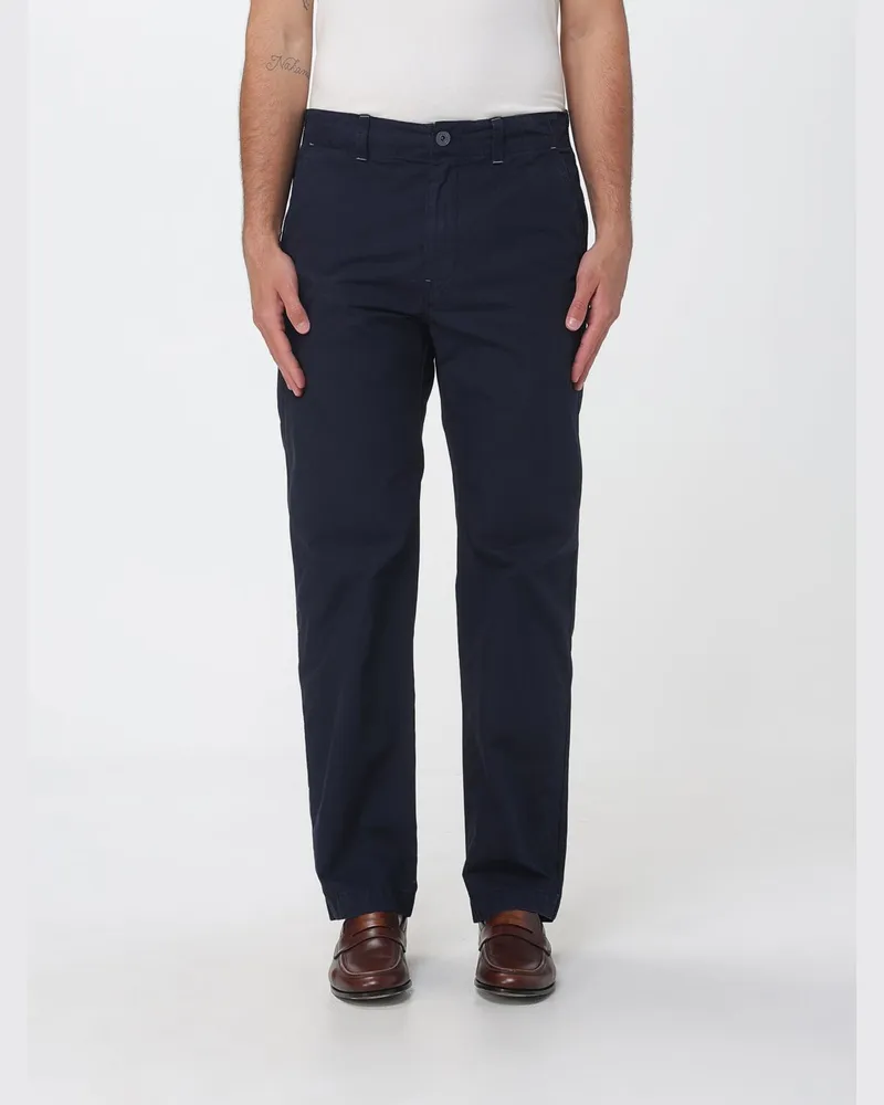 Murphy & Nye Slim Fit Chino-Hose aus Baumwolle mit Paspeltaschen Blau